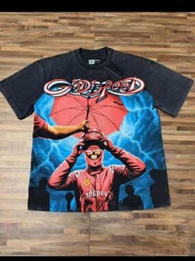 Godspeed Graphic Short Sleeve Tee - Black & Red